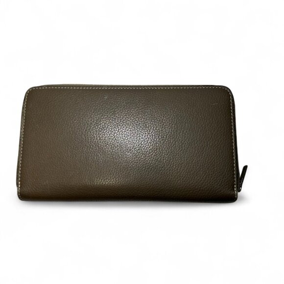 CELINE Leather Zip Around Long Wallet - Brown - Picture 2 of 15